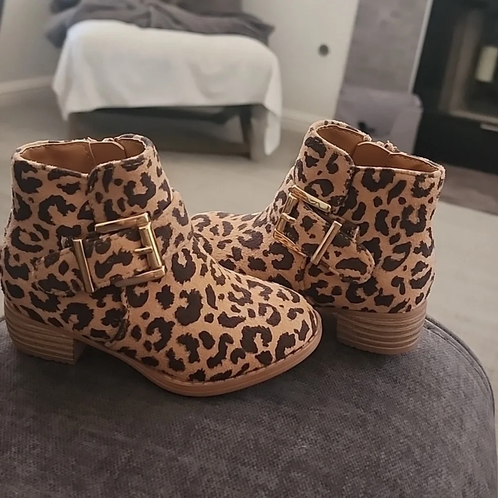 Lily & Dan Toddlers leopard Ankle Boots